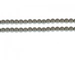6mm Silver Rustic Glass Pearl Bead, approx. 71 beads