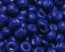 (image for) 6/0 Dark Blue Opaque Glass Seed Bead, 1oz. Bag