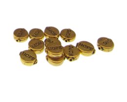 (image for) 10 x 8mm HOPE Gold Metal Spacer Bead, approx. 12 beads
