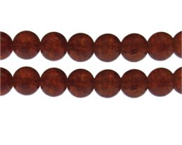 (image for) 12mm Brown Crackle Frosted Glass Bead, approx. 14 beads