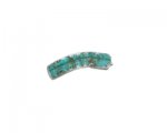 36 x 10mm Green Pattern Lampwork Tube Glass Bead 36 x 10mm Green Pattern Lampwork Tube Glass Bead