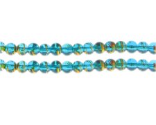 (image for) 6mm Dawn Ocean Abstract Glass Bead, 48 beads