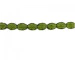 10 x 8mm Apple Green Faceted Drop Glass Bead, 6" string 10 x 8mm Apple Green Faceted Drop Glass Bead, 6" string