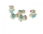 14 x 10mm White Creature Lampwork Glass Bead, 5 beads 14 x 10mm White Creature Lampwork Glass Bead, 5 beads