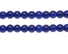 (image for) 10mm Lapis Jade-Style Glass Bead, approx. 21 beads