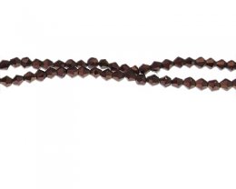 (image for) 4mm Copper Electroplated Bicone Glass Bead, 16" string
