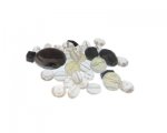 Approx. 1.5 - 2oz. Black n White Glass Bead Mix Approx. 1.5 - 2oz. Black n White Glass Bead Mix