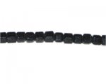 8mm Black Faceted Glass Cube Bead, 13" string 8mm Black Faceted Glass Cube Bead, 13" string
