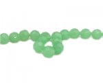 10mm Green Semi-Opaque Faceted Glass Bead, 8" string 10mm Green Semi-Opaque Faceted Glass Bead, 8" string