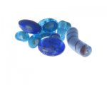 Approx. 1.5 - 2oz. Blue/Turquoise Lampwork Glass Bead Mix Approx. 1.5 - 2oz. Blue/Turquoise Lampwork Glass Bead Mix