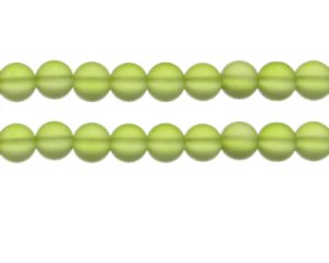 (image for) 10mm Apple Sea/Beach-Style Glass Bead, approx. 16 beads