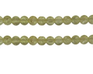 (image for) 8mm Pale Yellow Crackle Frosted Glass Bead, approx. 36 beads
