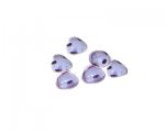 12mm Lilac Dot Handmade Lampwork Heart Bead, 6 beads 12mm Lilac Dot Handmade Lampwork Heart Bead, 6 beads