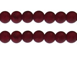 (image for) 12mm Red Crackle Frosted Glass Bead, approx. 14 beads