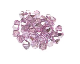 (image for) Approx. 1oz. x 8mm Lilac Disco Glass Bicone Beads