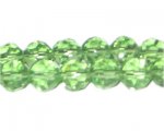 12mm Light Green Faceted Glass Bead, 13" string 12mm Light Green Faceted Glass Bead, 13" string