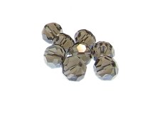 (image for) 10mm Dark Silver Faceted Glass Bead, 8 beads