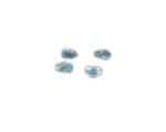 10mm Pale Blue Stripe Pressed Glass Heart Bead, 6 beads 10mm Pale Blue Stripe Pressed Glass Heart Bead, 6 beads