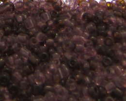 (image for) 11/0 Brown and Plum Transparent Glass Seed Bead, 1oz. Bag