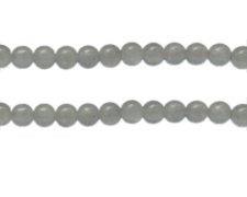 (image for) 8mm Silver Gemstone-Style Glass Bead, approx. 35 beads