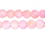 10mm Marble-Style Pink Glass Bead, approx. 22 beads 10mm Marble-Style Pink Glass Bead, approx. 22 beads
