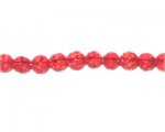 8mm Strawberry Red Faceted Round Glass Bead, 13" string 8mm Strawberry Red Faceted Round Glass Bead, 13" string