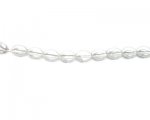 8 x 6mm Crystal Oval Pressed Glass Bead, 14" string 8 x 6mm Crystal Oval Pressed Glass Bead, 14" string