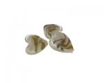 20mm White Pattern Lampwork Heart Glass Bead, 3 beads 20mm White Pattern Lampwork Heart Glass Bead, 3 beads