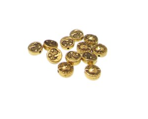 (image for) 8mm Sun Metal Gold Spacer Bead, approx. 12 beads