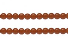 (image for) 8mm Brown Gemstone-Style Glass Bead, approx. 35 beads