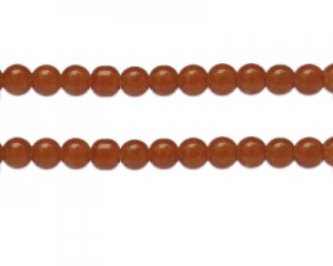 (image for) 8mm Brown Gemstone-Style Glass Bead, approx. 35 beads