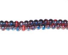 (image for) 6mm Stars n Stripes Abstract Glass Bead, approx. 48 beads