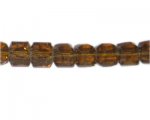 8 or 10mm Brown Faceted Multi-Cube Glass Bead, 14" string 8 or 10mm Brown Faceted Multi-Cube Glass Bead, 14" string