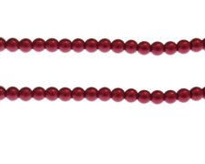 (image for) 6mm Strawberry Glass Pearl Bead, approx. 68 beads