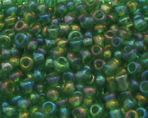 (image for) 11/0 Dark Green Luster Glass Seed Beads, 1oz. bag