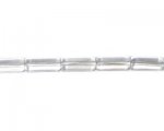 10 x 4mm Crystal Pressed Glass Tube Bead, 13" string 10 x 4mm Crystal Pressed Glass Tube Bead, 13" string
