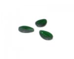16 x 12mm Dark Green Matte Vintage-Style Glass Bead, 5 beads 16 x 12mm Dark Green Matte Vintage-Style Glass Bead, 5 beads