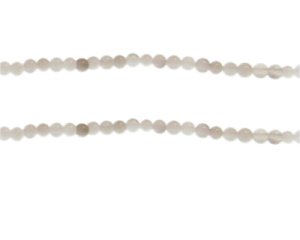 (image for) 4mm White/Gray Gemstone Bead, approx. 43 beads