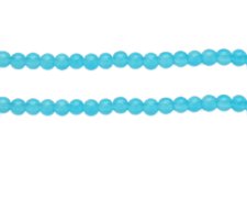 (image for) 6mm Turquoise Jade-Style Glass Bead, approx. 76 beads