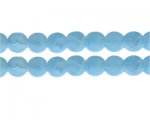 12mm Soft Turquoise Gemstone-Style Glass Bead, approx. 14 beads