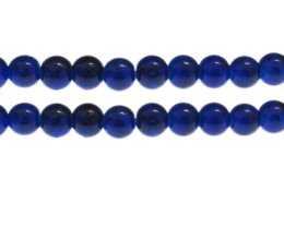 (image for) 10mm Blue Marble-Style Glass Bead, approx. 22 beads