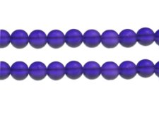 (image for) 10mm Purple Sea/Beach-Style Glass Bead, approx. 16 beads