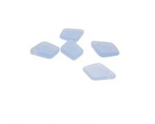 (image for) 16 x 12mm Soft Blue Beach Glass Drop Bead, 5 beads