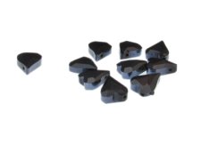 (image for) 12 x 10mm Gunmetal Electroplated Heart Glass Bead, 10 beads