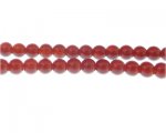 8mm Cherry Jade-Style Glass Bead, approx. 55 beads