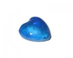 28mm Turquoise Foil Heart Handmade Lampwork Glass Bead 28mm Turquoise Foil Heart Handmade Lampwork Glass Bead