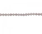 6mm Pale Plum Faceted Bi-cone Glass Bead, 12" string 6mm Pale Plum Faceted Bi-cone Glass Bead, 12" string