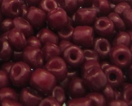 (image for) 6/0 Brick Red Opaque Glass Seed Beads, 1oz. bag