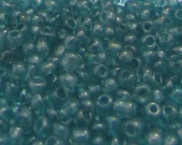 (image for) 11/0 Deep Aqua Transparent Glass Seed Beads, 1oz. bag