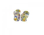 12mm Pink Pattern Lampwork Column Glass Bead, 4 beads 12mm Pink Pattern Lampwork Column Glass Bead, 4 beads
